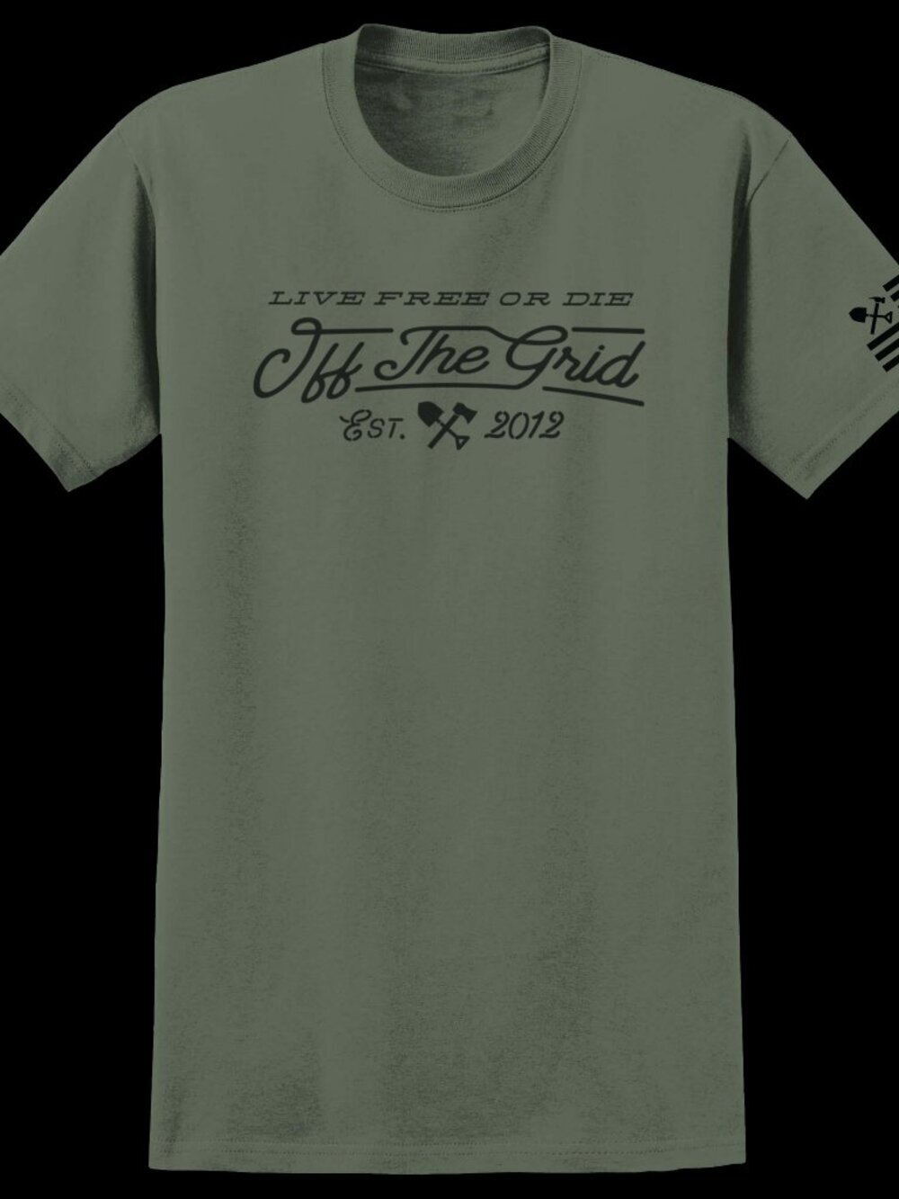 Off The Grid Surplus A Train Tee Shirt - Army Green